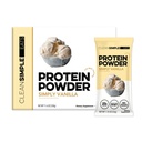 Clean Simple Eats Whey Protein Powder, Simply Vanilla Flavor Naturally Sweetened, 100% Grass Fed Protein Powder with Digestive Enzymes & No Artificial Ingredients, Gluten Free, 10 Stick Packs