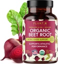 USDA Plant.O Premium Biologische Beetwortel Tablets [1350mg Beetwortelpoeder] met zwarte peper voor extra absorptie - Nitric Oxide Supplement