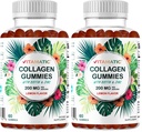 Vitamatic Hydrolyzed Collagen Gummies with Vitamin C, Zinc and Biotin, 200 mg - Healthy Skin Support - 60 Gummies (Pack of 2)