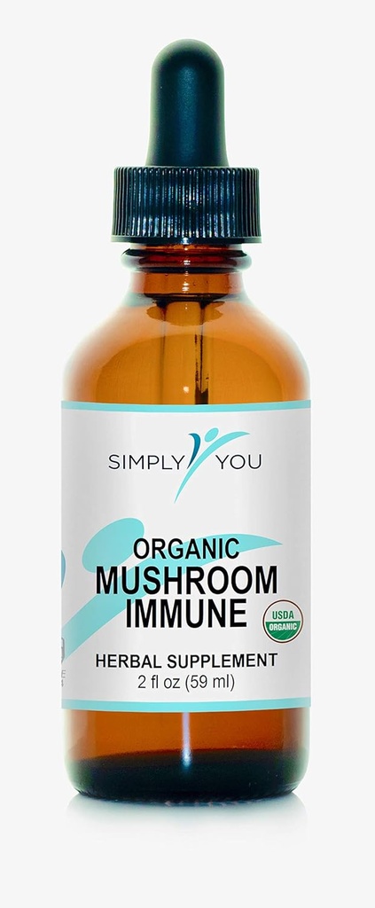 Biologische Paddestoel Immuun Verdediging Ondersteuning Uitgebreide Immuniteit Systeem Supplement 2fl oz/59ml Drops with Maximum Absorptie & Bio availability 