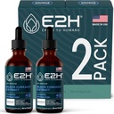 E2H Natural Black Currant Extract, Cold Pressed Black Currant Seed - Immune System Health - Fast Absorbing Liquid (2 flessen)