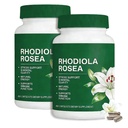 Rhodiola Rosea Capsules 500mg,Natural Adaptable Herb Supplement for Stress Support,Mental Focus, Energy Balance & Mood Health,Gluten Free,Non-GMO,60 Capsules(2)