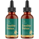 Zeolite Detox for Adults, Zeolite Liquid Drops with Vitamin B, Probiotic Blend, Gentle Detox for Adults, Energy, Gut, Focus - 4 Fl Oz (2 Bottles)