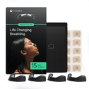 Intake Breathing — Magnetic Nasal Strips Starter Kit | Reusable Band + Tabs | Nasal Strips for Sleep, Snoring, Breathing & Sports | Stronger Lift Than Traditional Nose Strips | 4 Sizes, 15 Tabs, Black