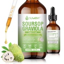 Organic Soursop Graviola Liquid Drops 2000mg | Natural Leaf Extract for Cell Support, Antioxidant & Immune Health Boost | Non-GMO, Vegan Friendly Natural Flavor (1)