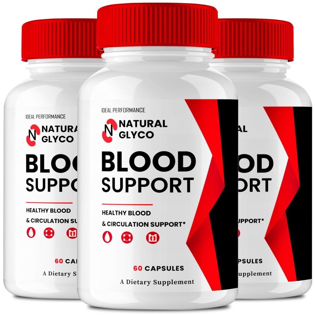 Natural Glyco Blood Support, Advanced Blood Formula Capsules, Natural Glyco Supplement Pills - Maximum Strength, for Healthy Circulation & Stable Level, NaturalGlyco Reviews (3 Pack)