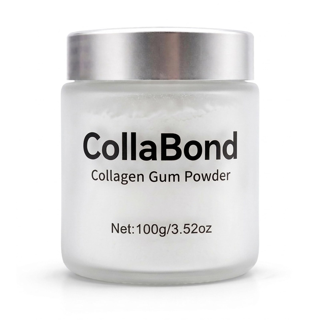 Collagen Gum & Brushing Powder with Nano-Hydroxyapatite, Vitamin C, Enamel Care, Natural Tooth Cleaner, Fluoride-Free, Gentle Formula