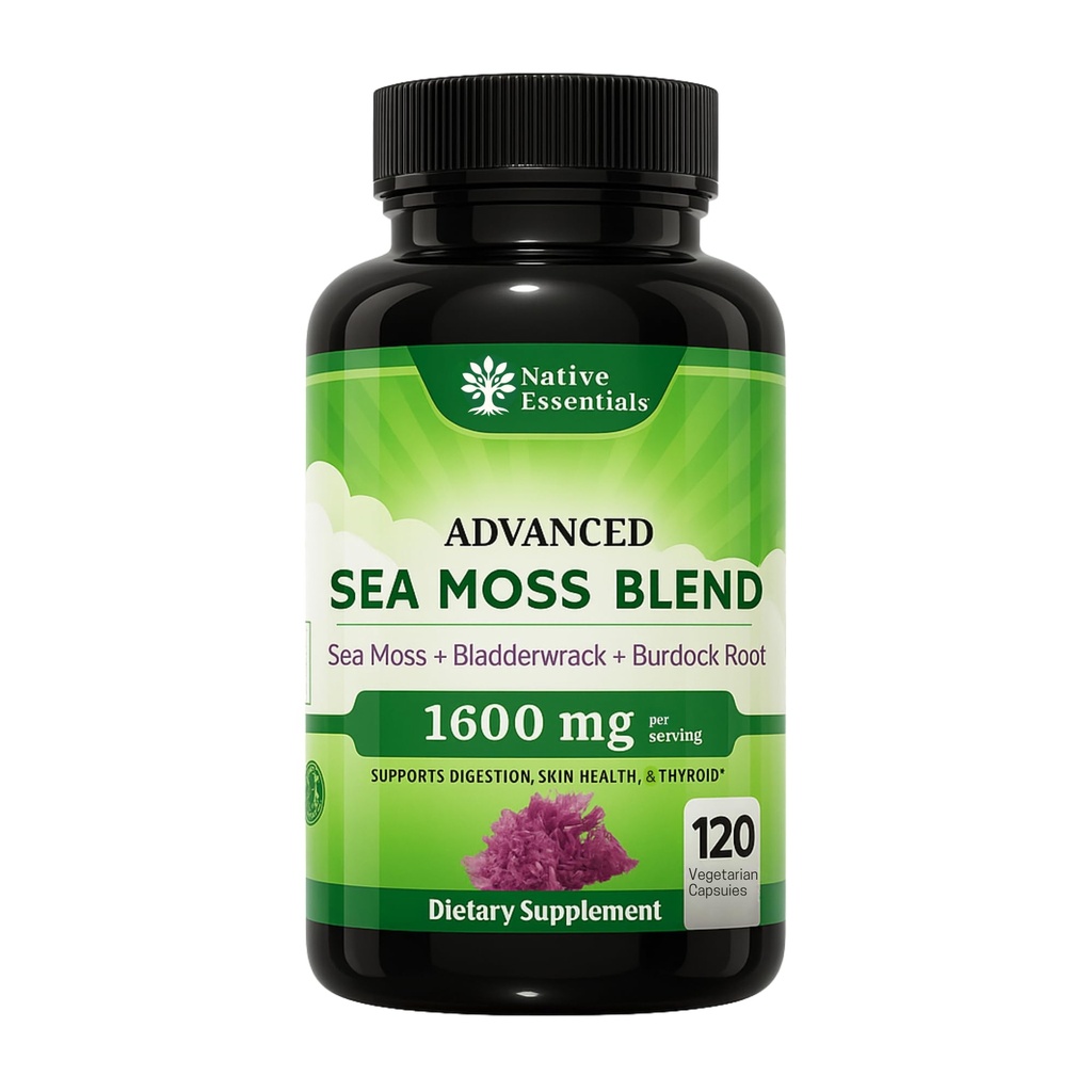 Sea Moss Complex 1600mg - Thyroid Immunity Skin Support