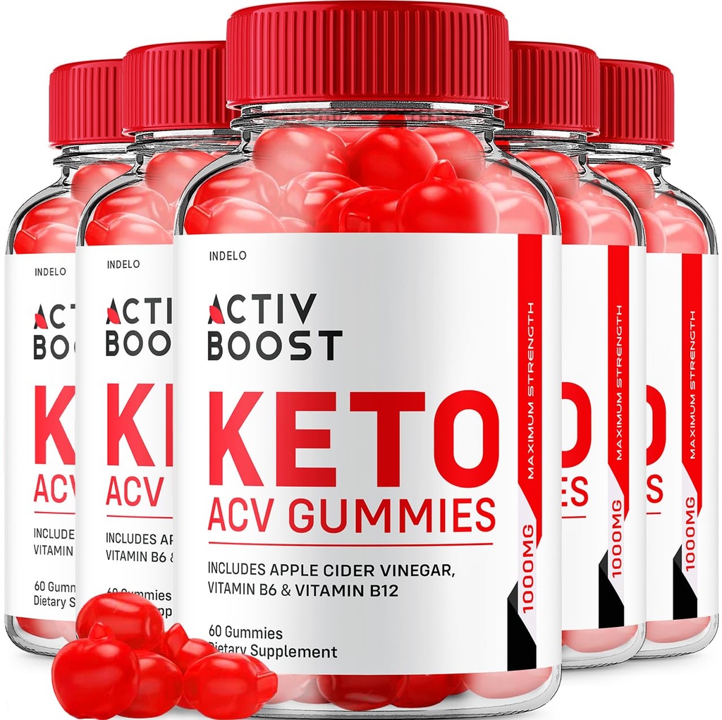 (5 Pack) Activ Boost Keto ACV Gummies - Activ Boost Keto ACV Gummies Reviews, Activ Boost Keto ACV Advanced, ActivBoost Weight Management Keto Ingredients Vitamin B12 Keto+ACB, 1000mg (300 Gummies)