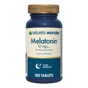 Nature's Wonder Drug-Free Melatonin 10 mg with Lemon Balm Tablets for Adult Sleep Health, 100% Drug Free Sleep aid, Promote Healthy Sleep and Wake rhythym and Patterns