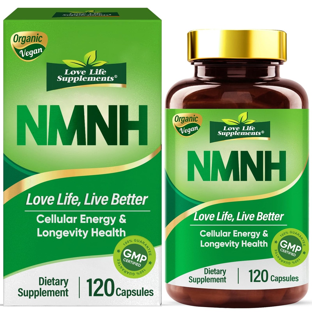 NMNH (NMN Supplement Alternative) 1000mg per Serving, Boost NAD+ Levels, NAD+ Supplement for Energy, Sharp Focus & Anti-Aging, Supports Healthy Aging, 120 Capsules