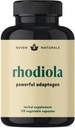 Rhodiola Rosea 600 mg 60 porties Ultra Potent Rhodiola Supplement met 3% Salidroside & 1% Rosavins voor Stress Support, Mood Support & Energy - Adaptogenen voor Calm & Focus - Glutenvrij & niet-GMO