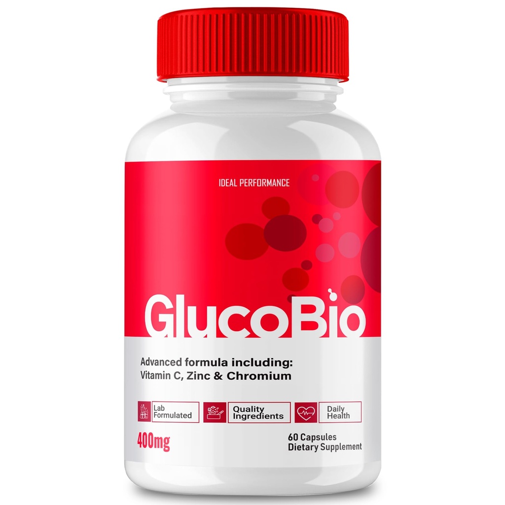GlucoBio Capsules, Official GlucoBio Support Supplement Pills - Maximum Strength Ingredients, GlucoBio Health & Wellness Capsules, Gluco Bio Capsules Reviews (60 Capsules)