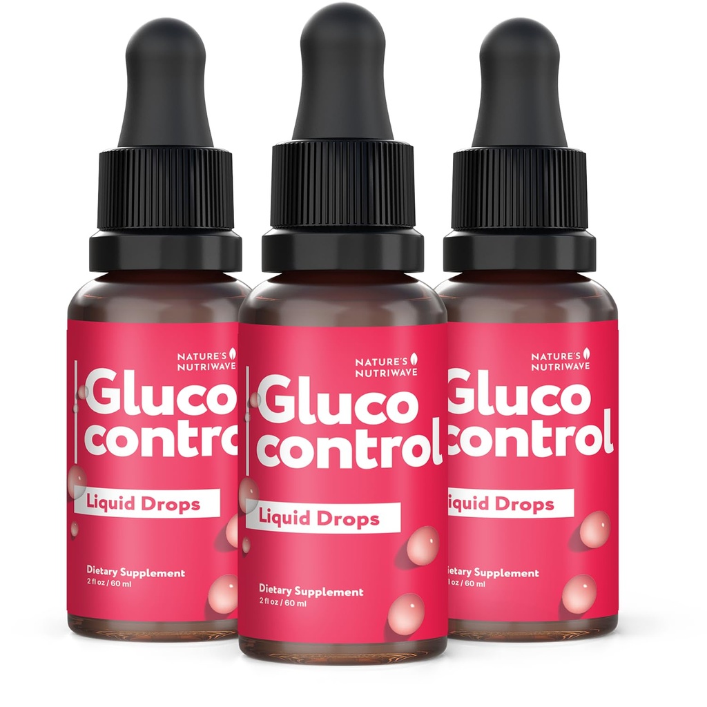 GlucoControl–Daily Liquid Botanical Supplement with Chromium, Maca Root Extract, Grape Seed & Plant Extracts – Clean, Stimulant-Free Formula – Non-GMO, Made in USA - 2 fl oz (60 mL), 3 Month Supply