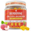 Berberine Gummies Suikervrij, Extra Absorptie met Liposomal Berberine & Berberine HCI, Calcium, Magnesium, AMPK Activitor voor Suiker & Level, Energie, Metabolisme,Vegan, Verpakking van 1