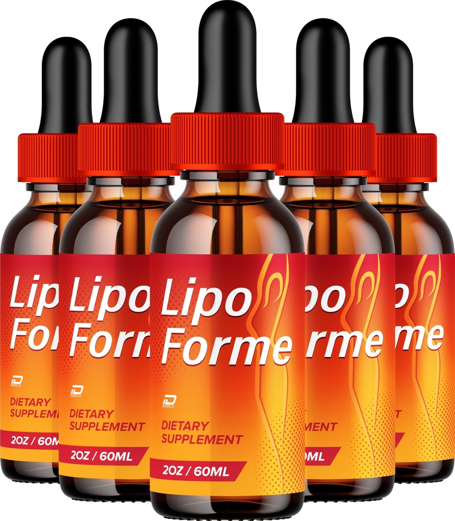 Lipo Forme Drops – Natural Liquid Dietary Blend for Daily Health Support (5 Bottle - 5 Month Supply)