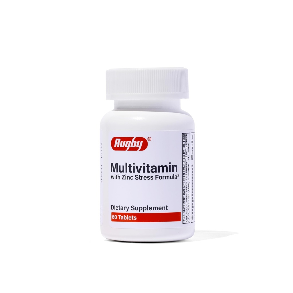 Rugby Multivitamine met zinkstress formule - Dieetsupplement - 60 tabletten (1 verpakking)