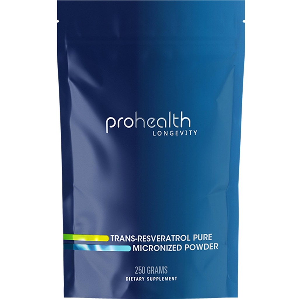 ProHealth Longevity Bulk Trans Resveratrol Powder 250 Gram - Pure Pharmaceutical Grade, 1000 mg per schep, Superior Absorptie en Biobeschikbaarheid