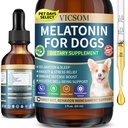 Liquid Melatonin for Dogs, Dog Melatonin with L-Theanine for Small Medium Large Dog Sleep Aid, Stress & Anxiety Relief, Calm Aid for Dogs Puppies, Support Relaxation & Deep Sleep, 60ml