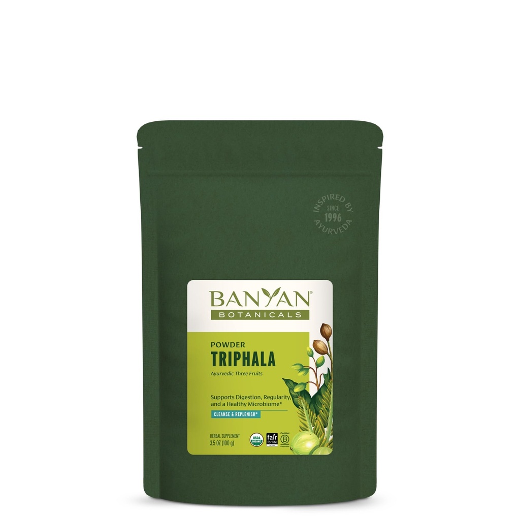 Banyan Botanicals Triphala Powder - Organic Digestion Supplement with Amla, Haritaki & Bibhitaki Digestion, Colon Support & Healthy Gut Microbiome* 