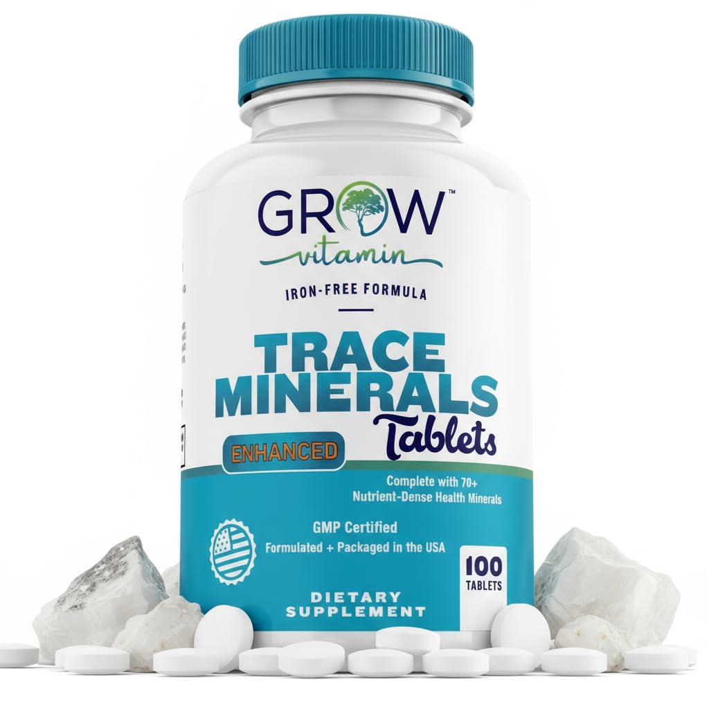 verbouw vitamine Trace Minerals Enhanced Complex - Compleet met 70+ Nutriënt-Dense Health Mineral - 100% natuurlijke ingrediënten - 100 tabletten