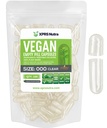 XPRS Nutra Vegan Grootte 000 Lege Capsules - 100 Graaf Helder Lege Vegan Capsules - Vegetarische Pill - DIY Plantaardige Capsule Filling - Veggie Caps Pillen