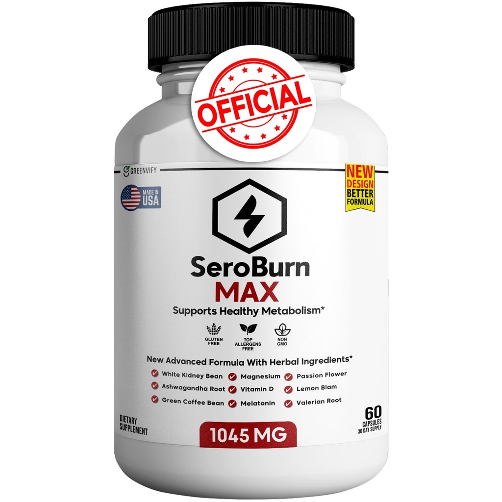 SeroBurn Max Powerful Formula Anabolic Recovery, Vitamin D Natural Sleep Aid with Magnesium, Ashwaganda - 60 Capsules (1)