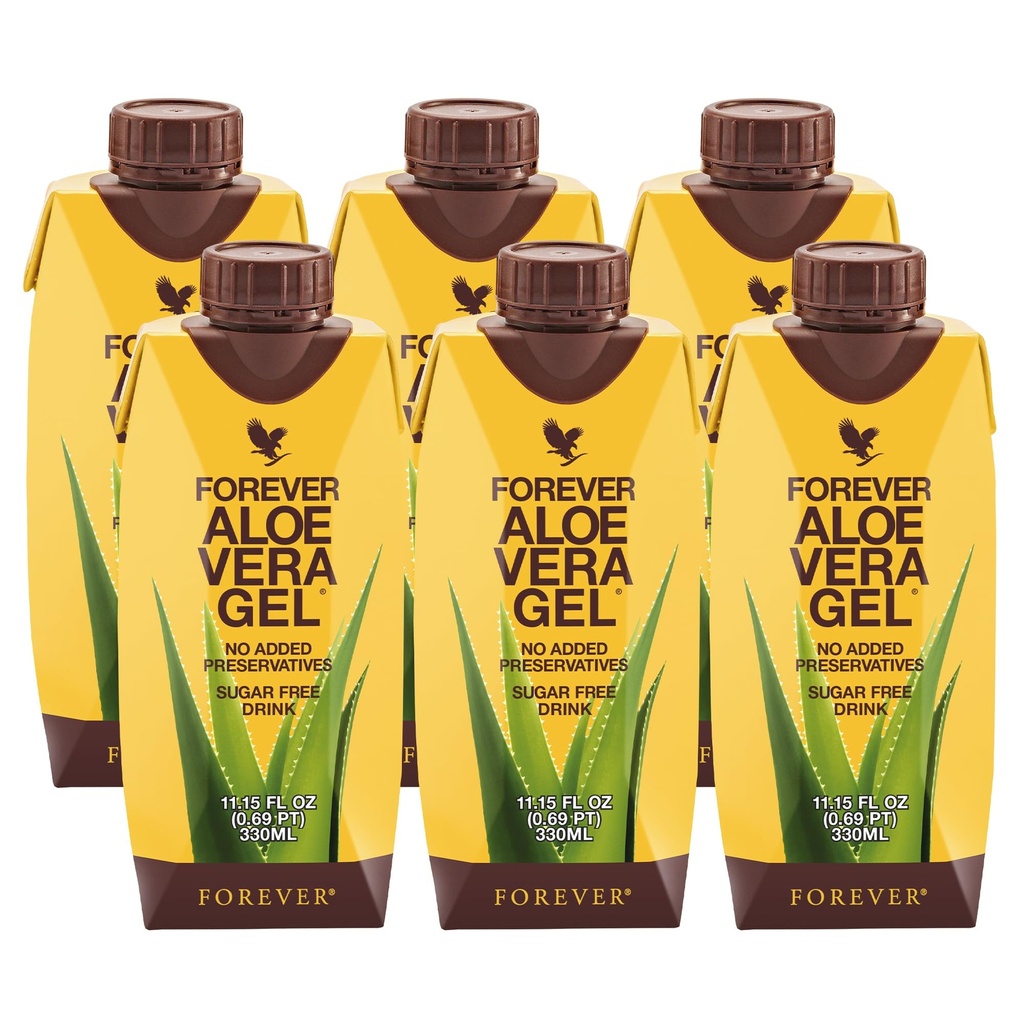 Forever Living - Aloë Vera Gel - 99,7% Pure Inner Leaf Aloë Vera Juice - Conservatief-vrij - 11,15 fl oz (pakket van 6)