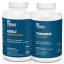 Dr. Tobias Adult Multivitamin & Turmeric Curcumin, Energy, Immune Health, Bone & Joint Support, Vegan, Non-GMO