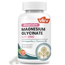 VEV Deep Calm Magnesium Glycinate and Zinc Supplement with Vitamin B6, Ashwagandha & L-Theanine – Cortisol Supplements for Daily Balance – 120 Vegan Capsules