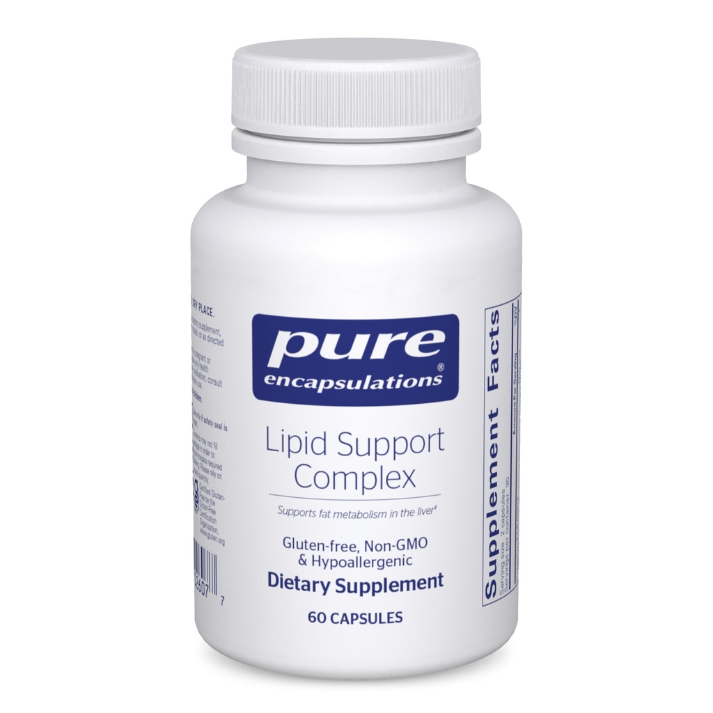 Pure Encapsulations Lipid Support Complex - Liver Supplement to Support a Healthy Liver & Lipid Metabolism Levels - Helps Manage Oxidative Stress* - Gluten-Free & Non-GMO - 60 Count (30 Servings)