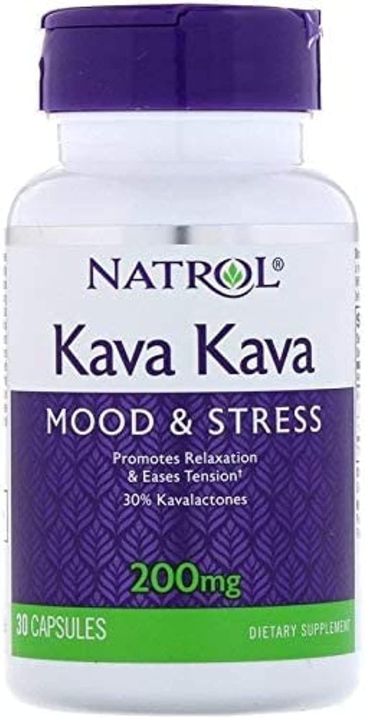 Natrol Kava Kava Capsule, 200 Mg - 30 per verpakking - 3 verpakkingen per geval.