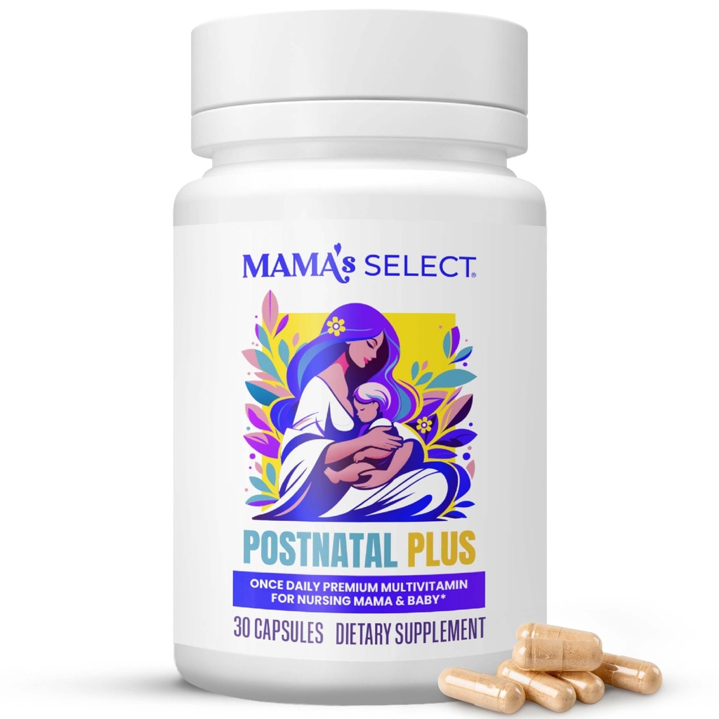 Mama's Select Postnatale Vitaminen Boosts Hair Recovery, Milk Supply, & Wellness 