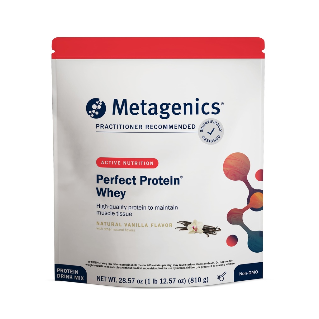 Metagenics Perfect Protein - Cross-Flow Micro-Filtered Whey Isolate & Hydrolyzed Whey - 20g Protein per Serving - Supports Muscle Recovery, Energy & Metabolism - 30 Servings