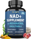 StrongVit NAD Resveratrol Supplement for Women & Men. Support Cellular Health, Energy + Healthy Aging. High Potency Blend, Plus Third-Party Lab Tested in USA (60 Capsules)