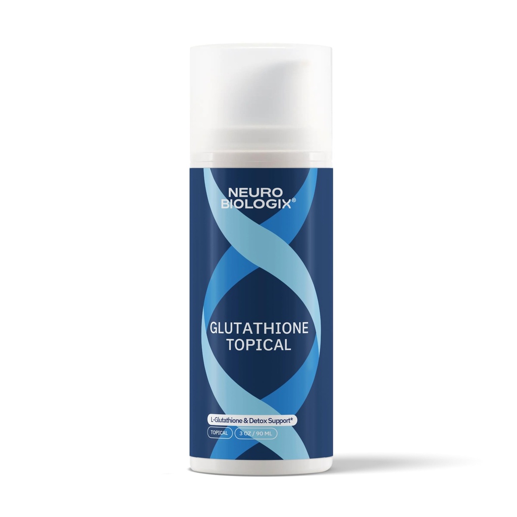 Neurobiologix Glutathione Topical Cream, Transdermal L-Glutathione with Vitamin E, B12, B3 & Folate, L-Carnosine, Essential Oils & Antioxidants, Immune & Cellular Wellness Support, 1.7 Oz Pump Bottle