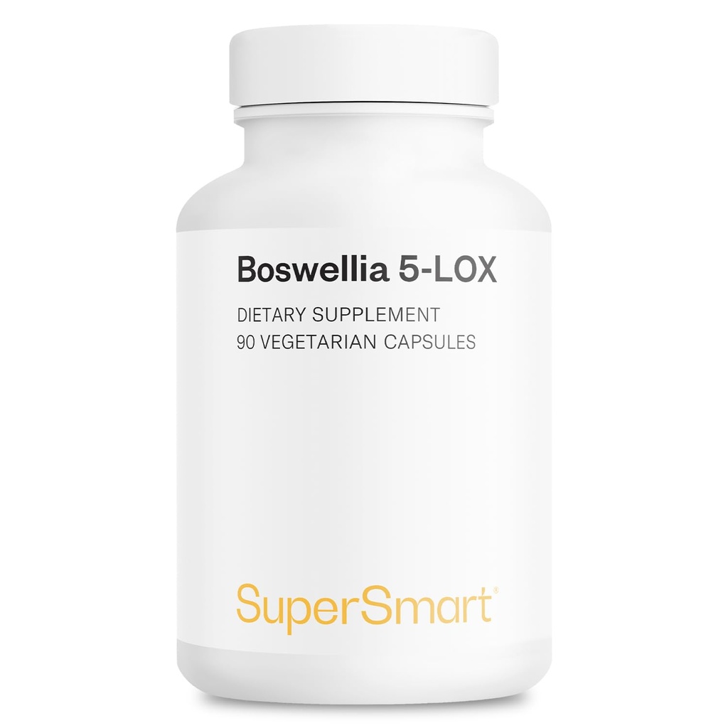 Supersmart - 5-Loxin 200mg per Day (Patented) - AKBA Supplement - 5-Loxin Boswellia Serrata Extract | Non-GMO & Gluten Free - 90 Vegetarian Capsules