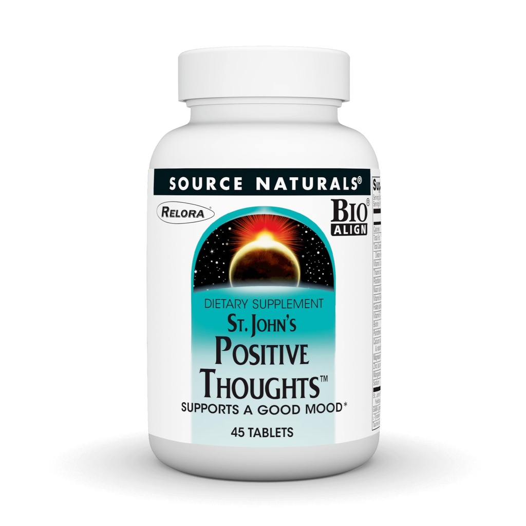 Bron Natuurlijken St. John's positieve gedachten - Ondersteunt een goede stemming* - 45 tabletten
