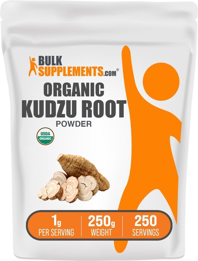 BulkSupplements.com Biologische Kudzu wortelpoeder - Biologische Kudzu wortelsupplement, kruidensupplement - Glutenvrij - 1g per portie, 250g (Pack of 1)