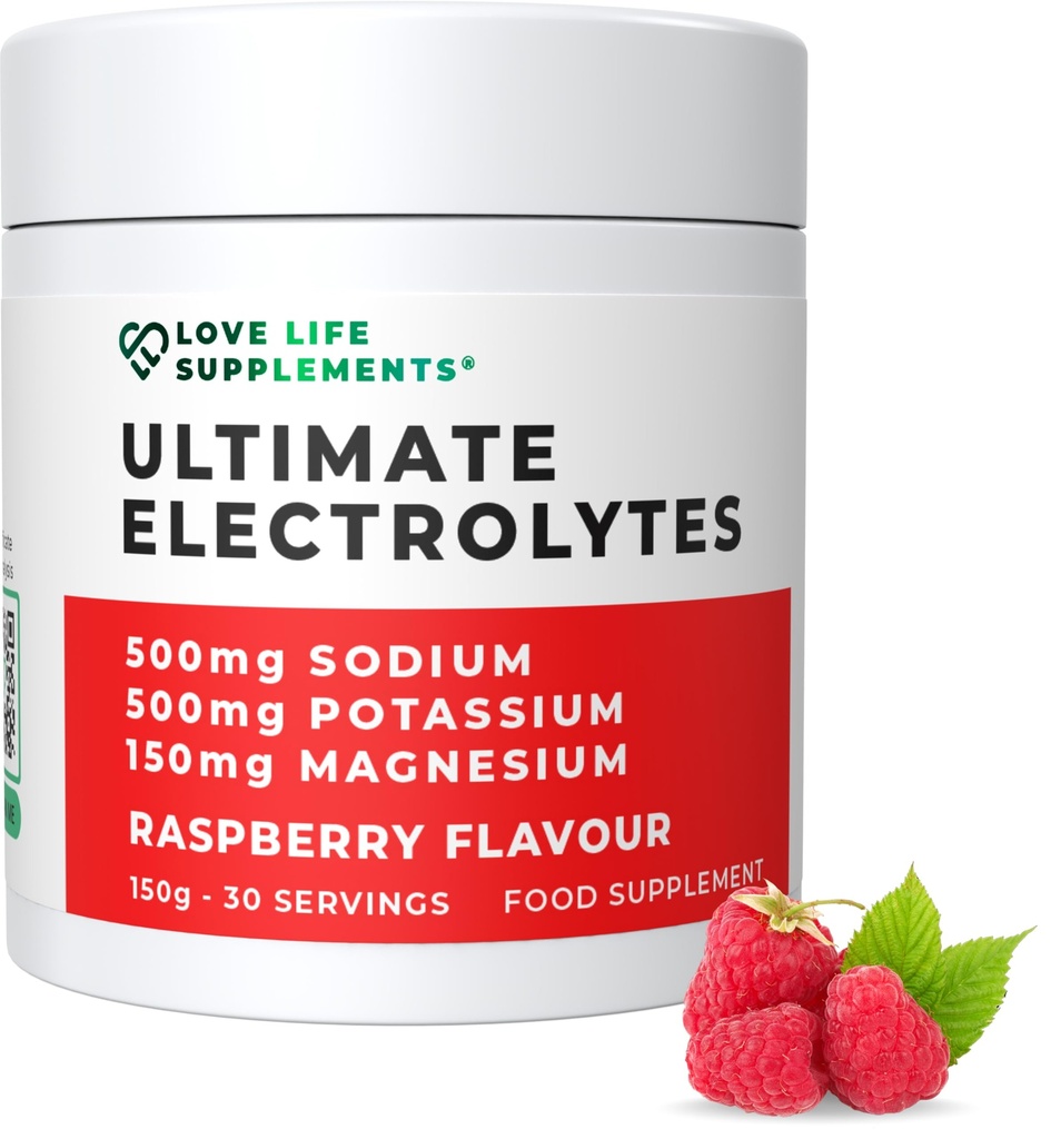Love Life Supplements Ultimate Electrolytes Powder, 500mg Sodium, 500mg Potassium, 150mg Magnesium, 30 Servings, Himalayan Salt, Hydration & Rehydration, Watermelon, Zero Sugar, Vegan
