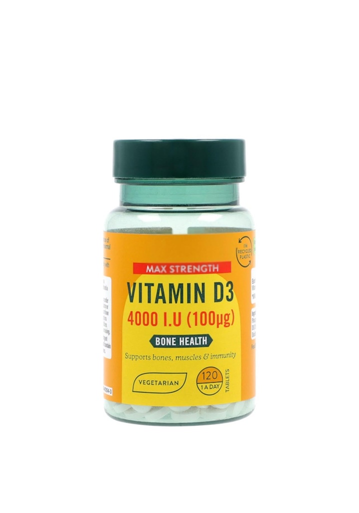 H and B, Vitamin D3 4000 I.U. 100ug 120 Tablets