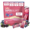 Nello Superbalance Hormonal Support Drink Mix, SRI-81 Shatavari, Myo-Inositol, Rhodiola Rosea, Vitamin C, Magnesium, Theobromine (20 Servings, Blueberry Acai)