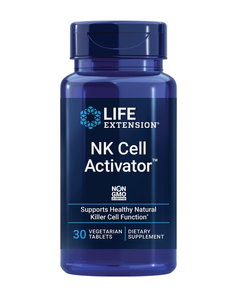 Life Extension NK Cell ActivatorTM, Immune Support, Natural Killer Cell Activity, enzym gemodificeerd Rijstzemelen, Non-GMO, Vegetarisch, 30 tabletten