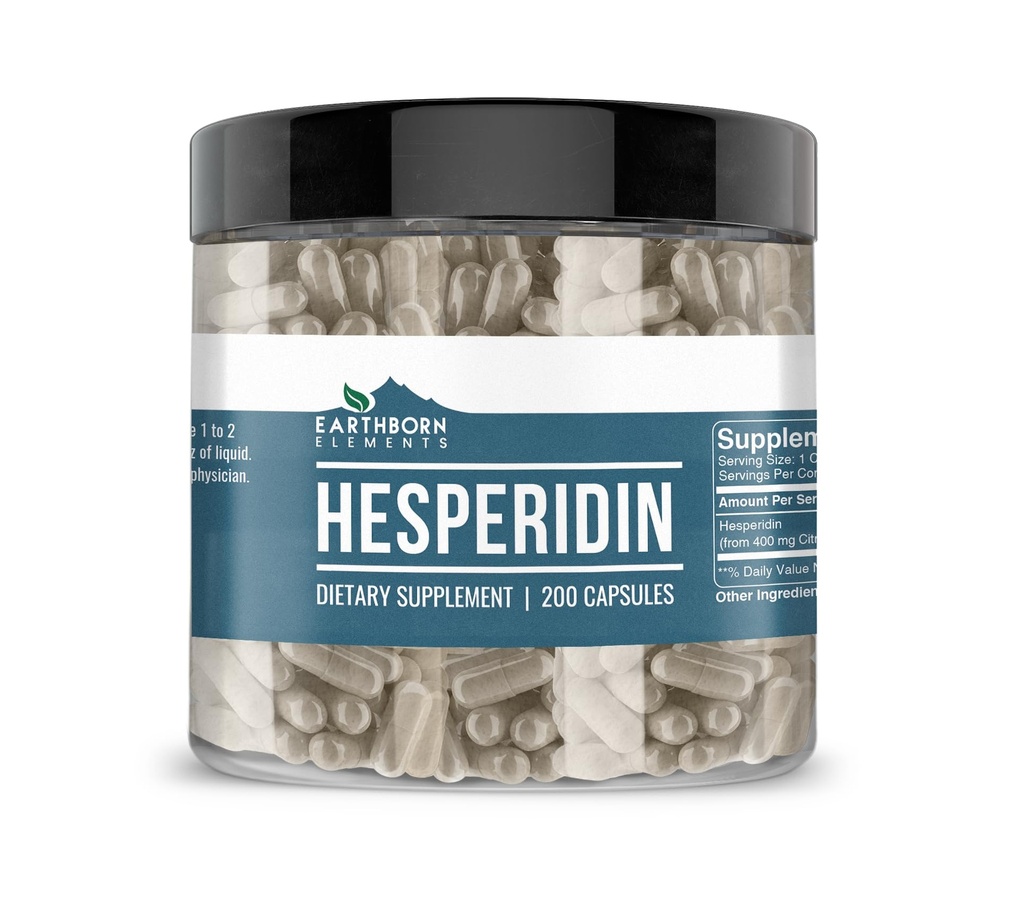 Earthborn Elements Hesperidin 200 Capsules, Pure & Onverdunded, Geen Additieven