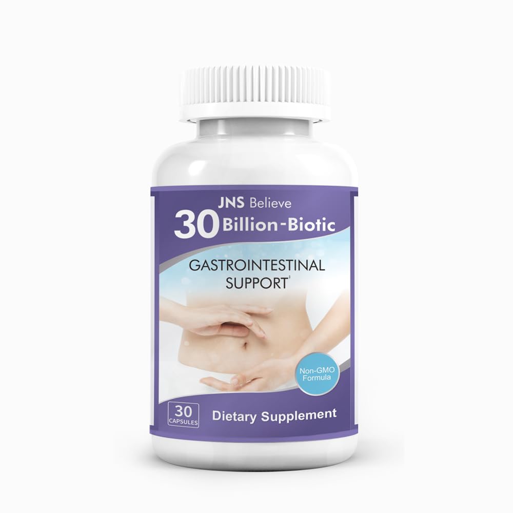 30 Billion-Biotic Gastrointestinal Support Supplement, Non-GMO Probiotic Formula, 30 Capsules, Made in USA