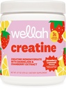 Wellah Creatine for Women - Creatine Monohydrate with Dandelion & Cranberry Extract (50 Serves, Strawberry Lemonade)