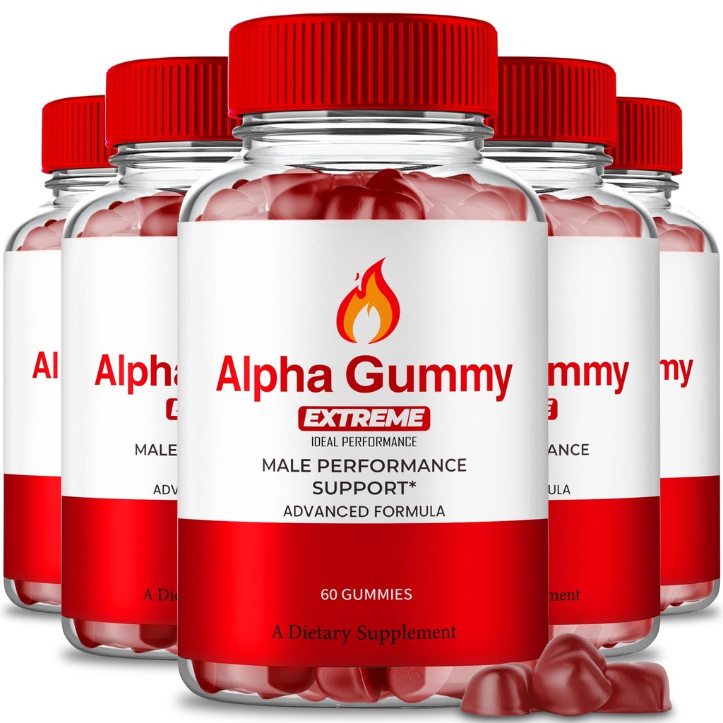 Alpha Gummies for Men, Alpha Gummy Extreme for Men - Maximum Strength Performance Supplement, All Natural Support Overall Health & Wellness, Advanced Formula, AlphaGummies Extreme Reviews (5 Pack)