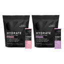 Sports Research Hydrate Electrolytes Dynamic Duo - Sugar-Free & Naturally Flavored with Vitamins, Minerals & Coconut Water - 32 Hydration Packets of Raspberry Lemonade & Passion Fruit - Combine & Save