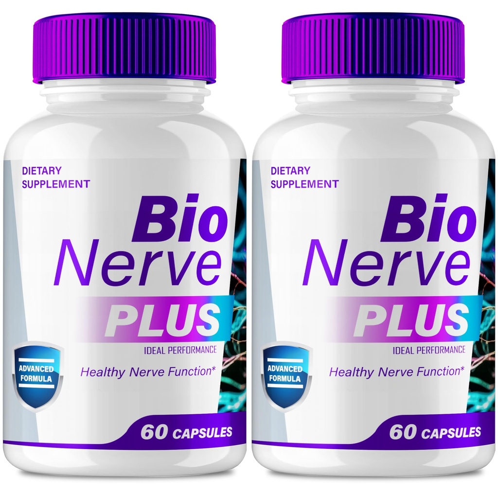 Bio Nerve Plus Capsules, Official Bio Nerve Plus Advanced Nerve Support Supplement Premium Formula for Nerve Comfort All Natural Healthy Circulation & Stable Levels, BioNervePlus Reviews (2 Pack)