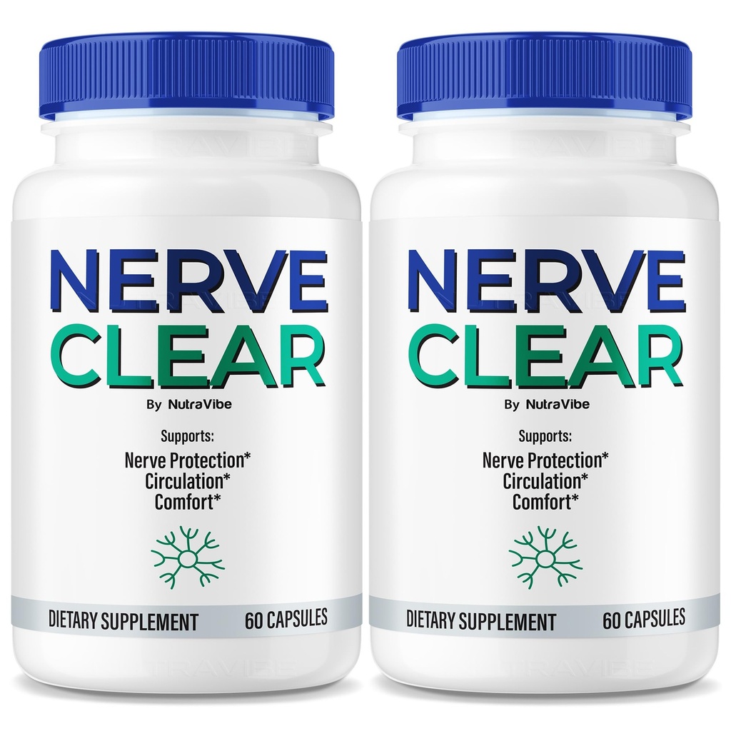 (2 Pack) Nerve Clear – Complete Nerve Health Support Supplement | Healthy Nerve Function & Comfort | Natural Neuropathy NerveClear Pills for Improved Mobility, Easy-to-Take, Reviews (120 Capsules)
